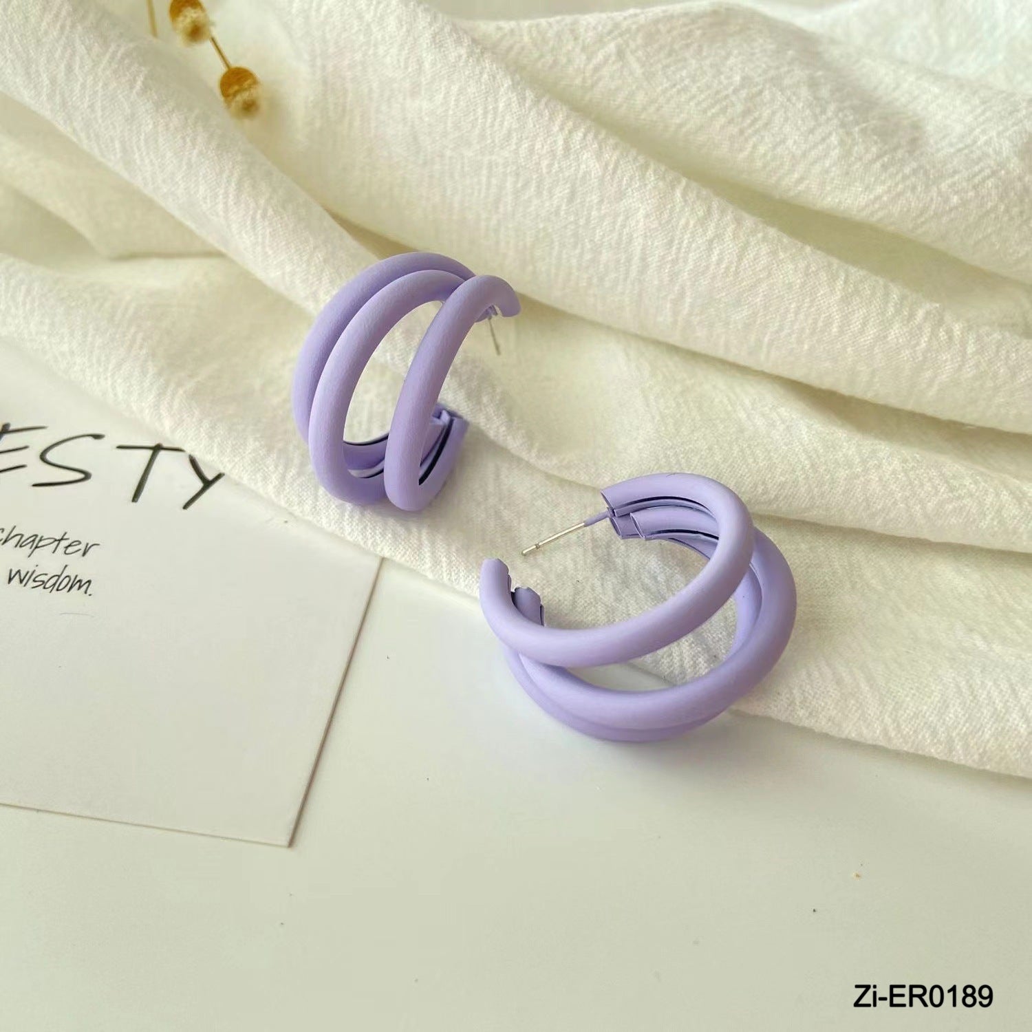 Multi Color Metal C-shape Hollow Unusual Earrings - Zi Collection Hub