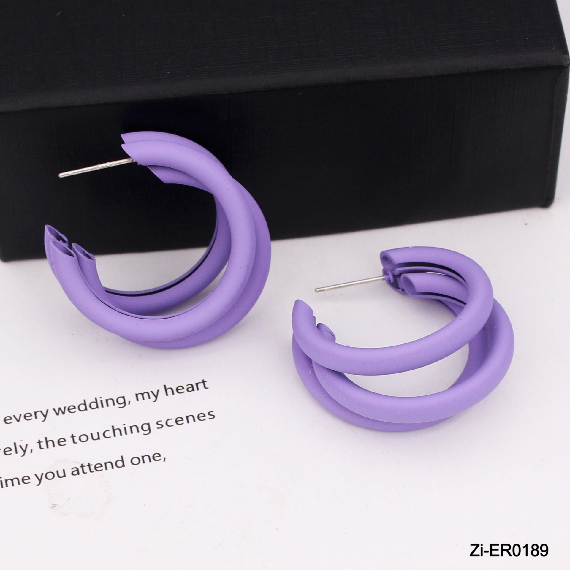 Multi Color Metal C-shape Hollow Unusual Earrings - Zi Collection Hub