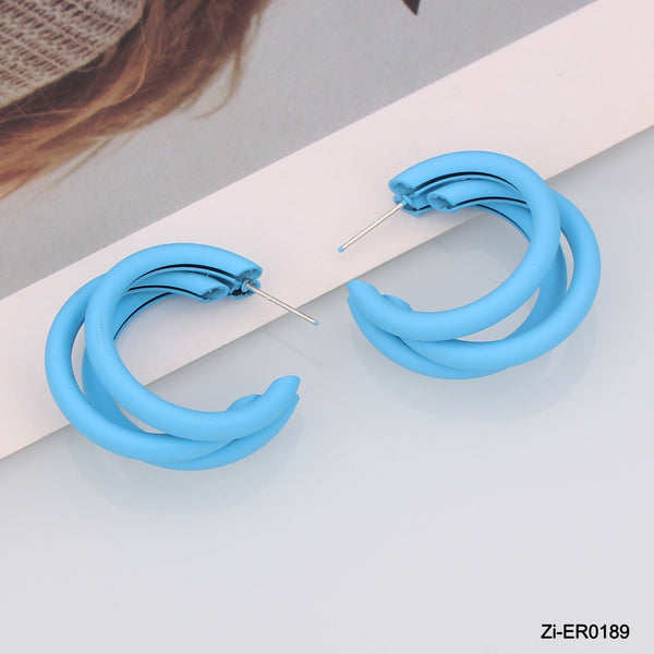 Multi Color Metal C-shape Hollow Unusual Earrings - Zi Collection Hub