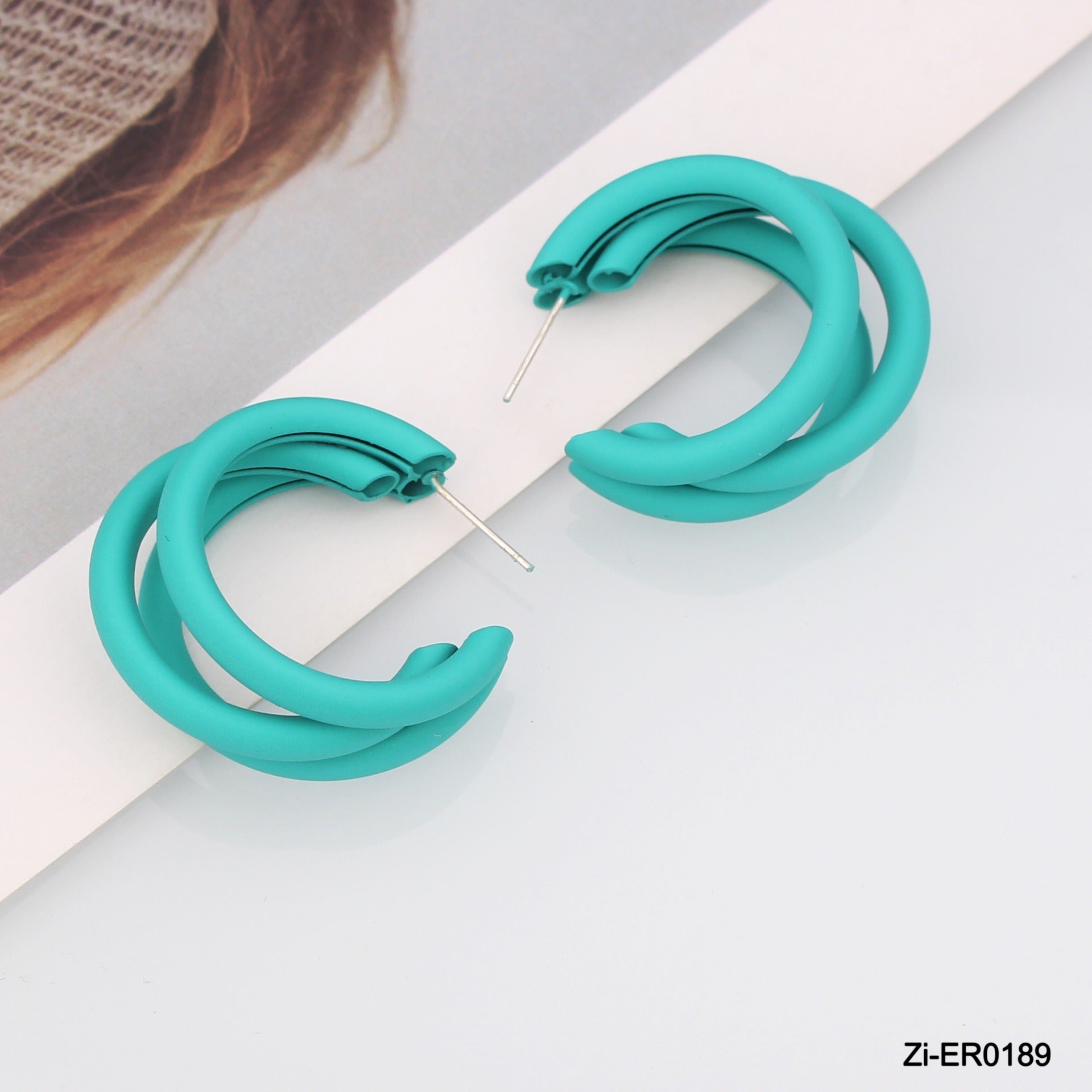 Multi Color Metal C-shape Hollow Unusual Earrings - Zi Collection Hub