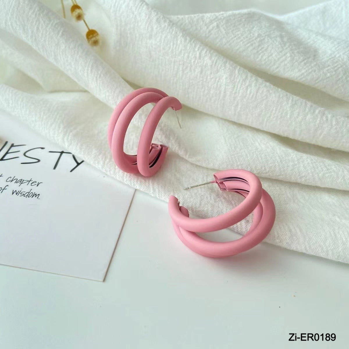 Multi Color Metal C-shape Hollow Unusual Earrings - Zi Collection Hub