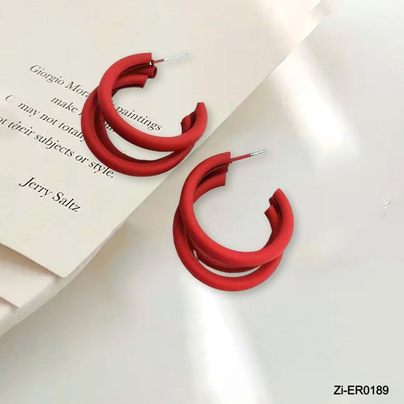 Multi Color Metal C-shape Hollow Unusual Earrings - Zi Collection Hub