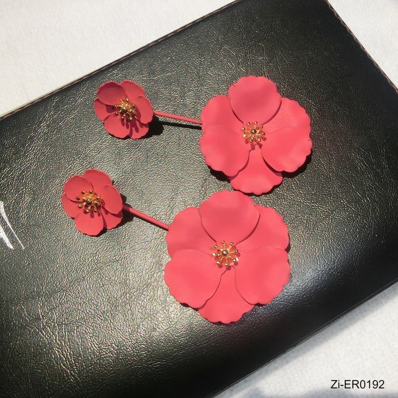 Top Quality Multi-layer Detachable Flowers Drop Earrings - Zi Collection Hub