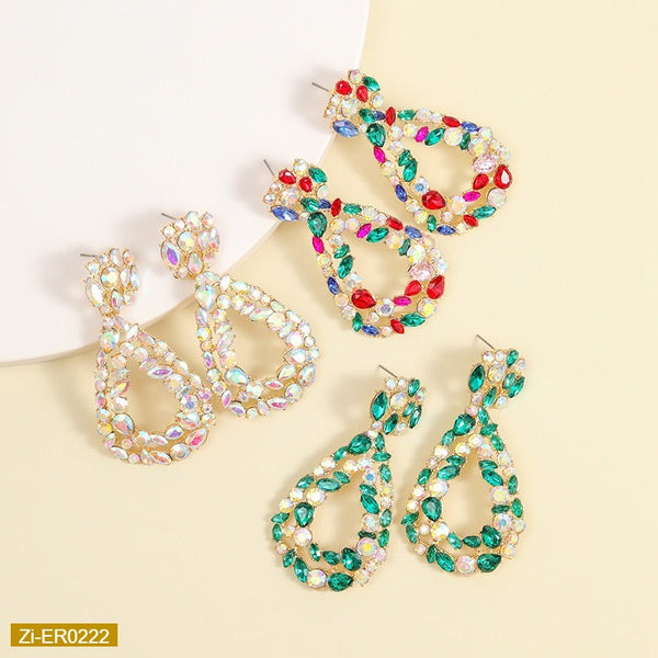 Rhinestone Geometric Earrings