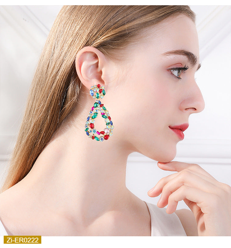 Rhinestone Geometric Earrings