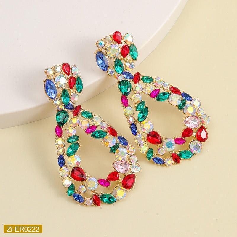 Rhinestone Geometric Earrings