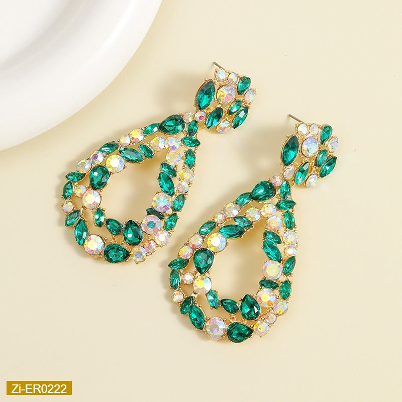 Rhinestone Geometric Earrings