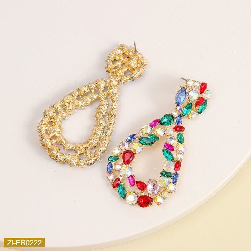 Rhinestone Geometric Earrings
