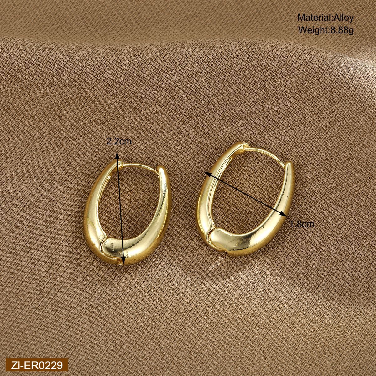 Cross-Border Gold-Plated Earrings