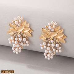 New Fashion Golden Petal Drop Earrings