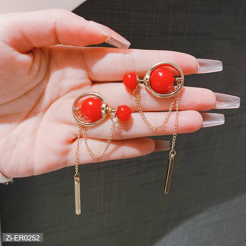 Pearl Back-Worn Earrings