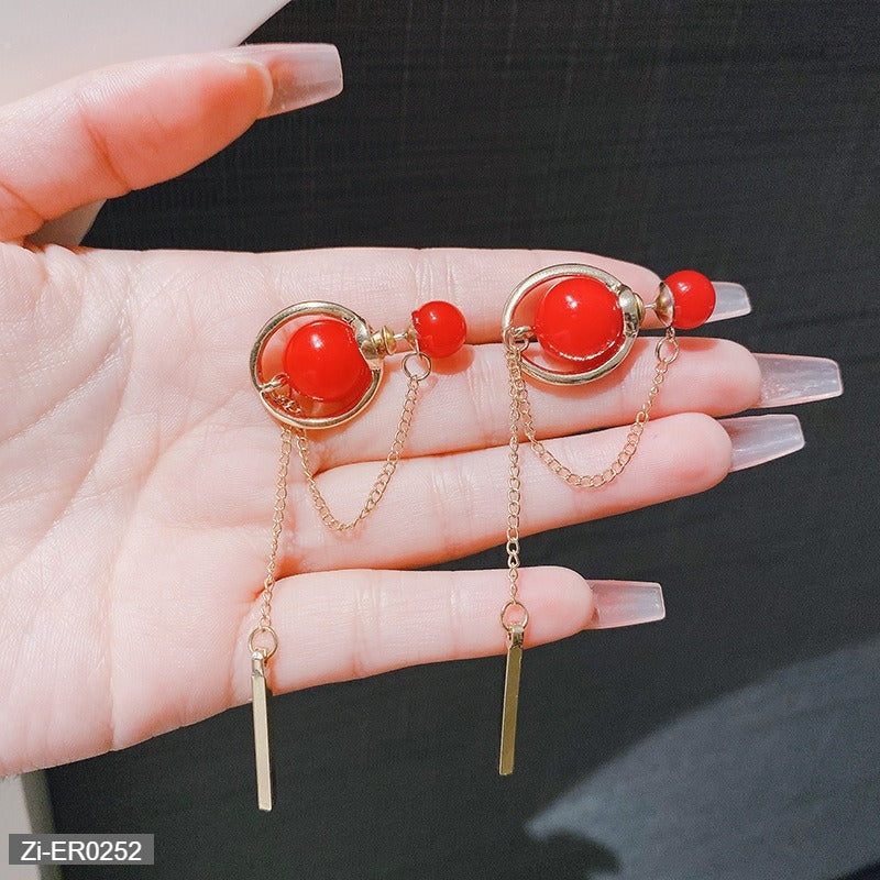 Pearl Back-Worn Earrings