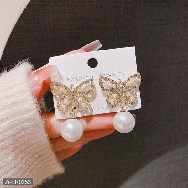 Pearl Butterfly Earrings