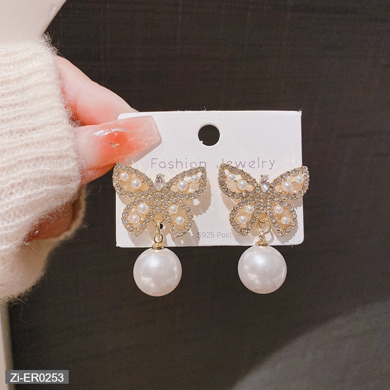 Pearl Butterfly Earrings