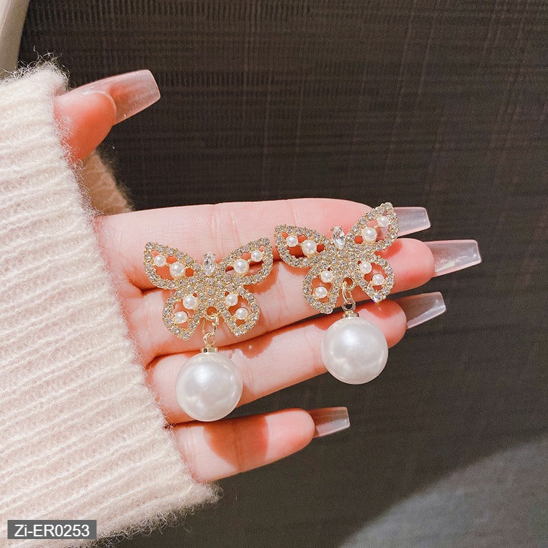 Pearl Butterfly Earrings