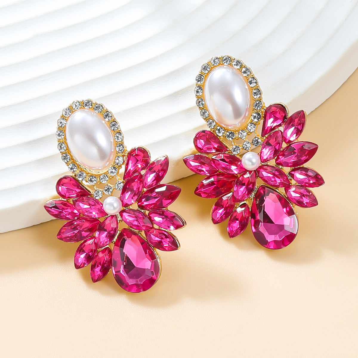 Pearl Elegant Ball Jewelry Earrings