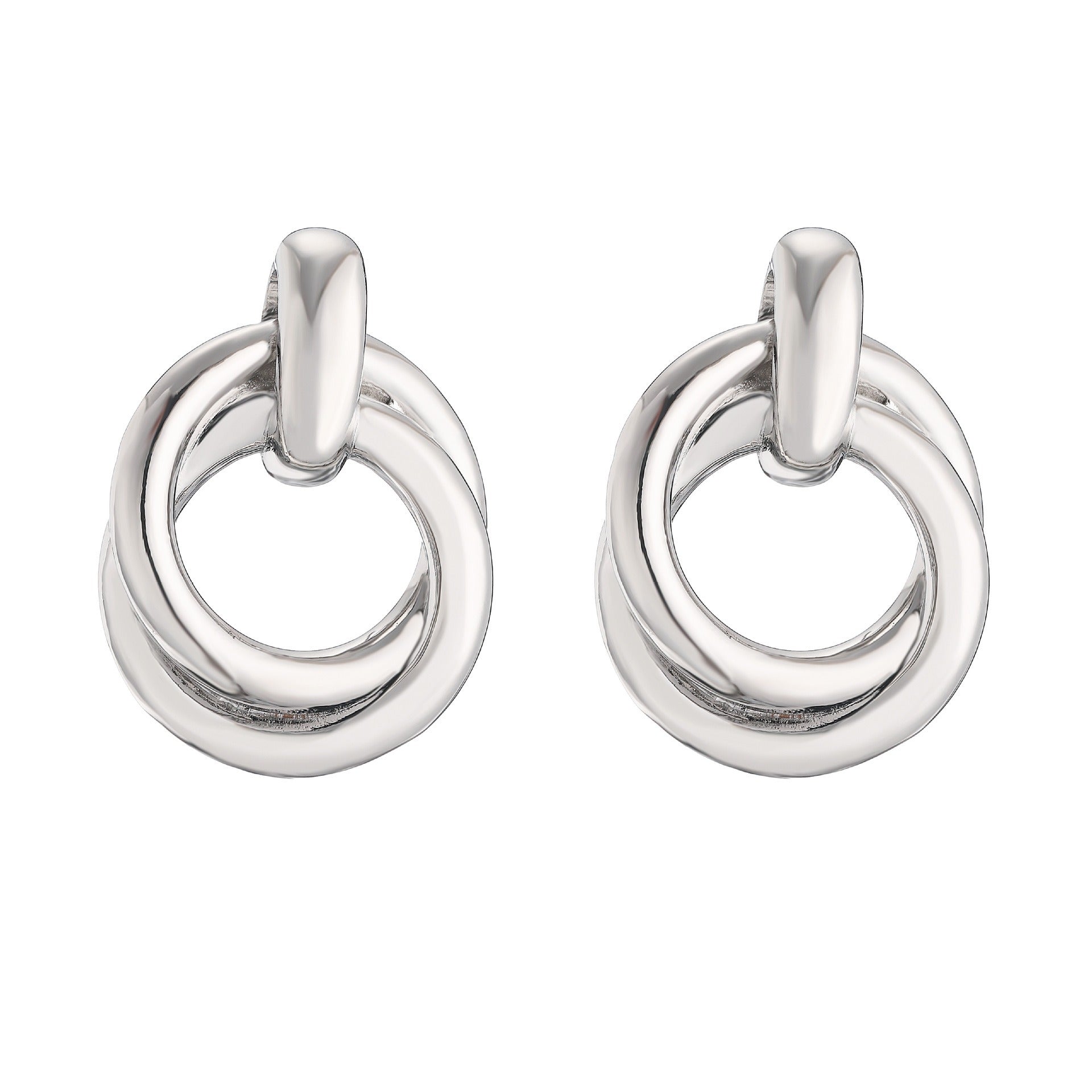 Double-Layer Metal Winding Earrings
