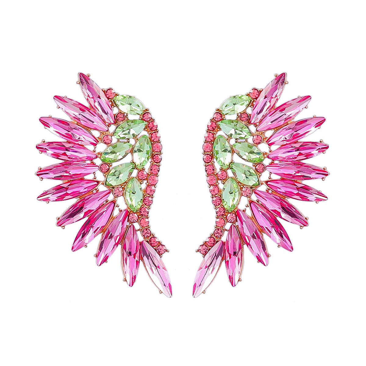 Colored Diamonds Symmetrical Angel Wings