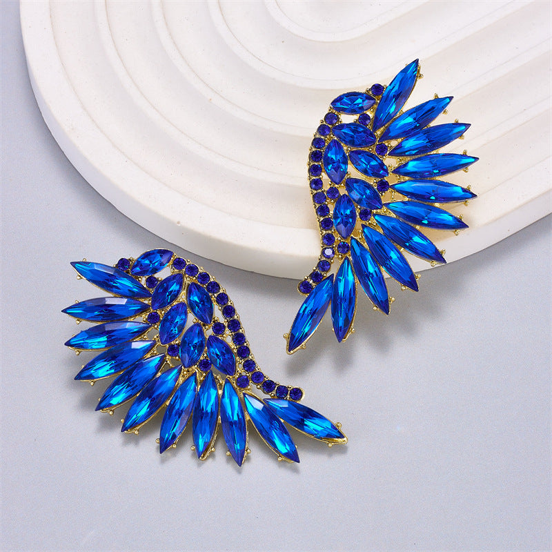 Colored Diamonds Symmetrical Angel Wings