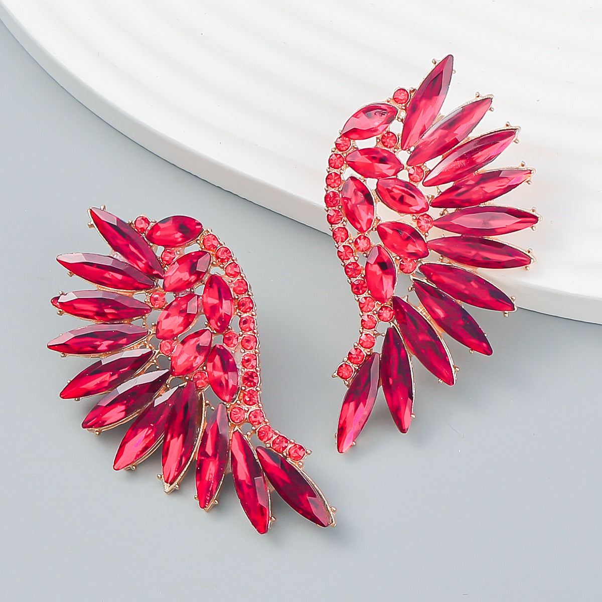 Colored Diamonds Symmetrical Angel Wings