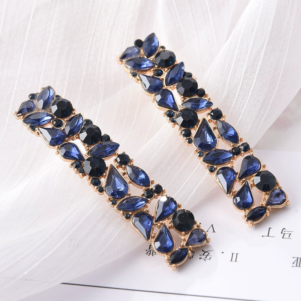 One-Line Rhinestone Earrings