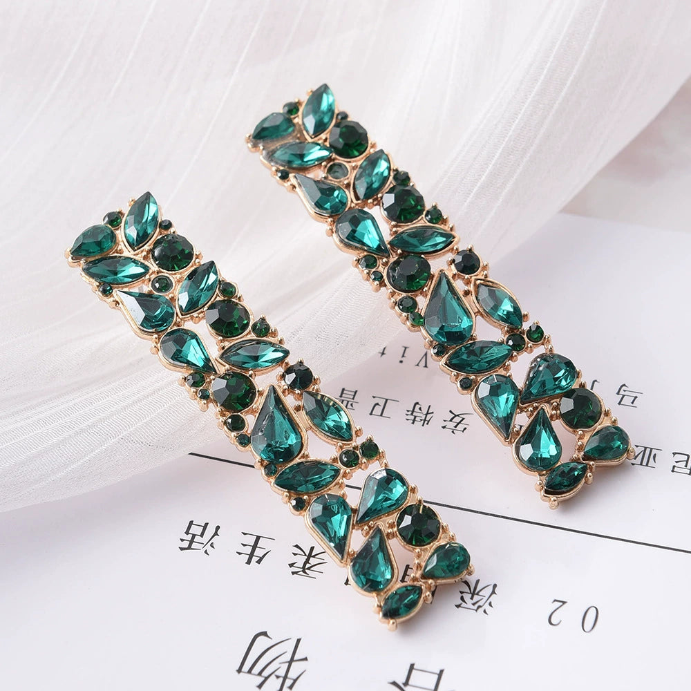One-Line Rhinestone Earrings
