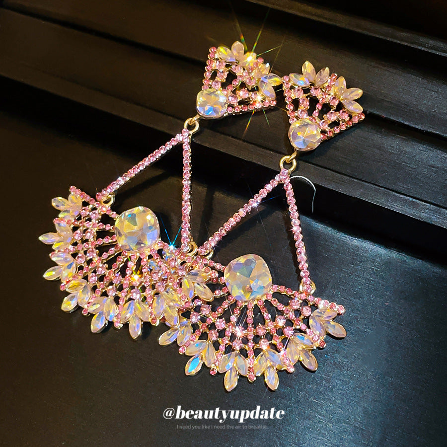 ER536 - Cloud Shaped Fan Dream Court Style Earrings