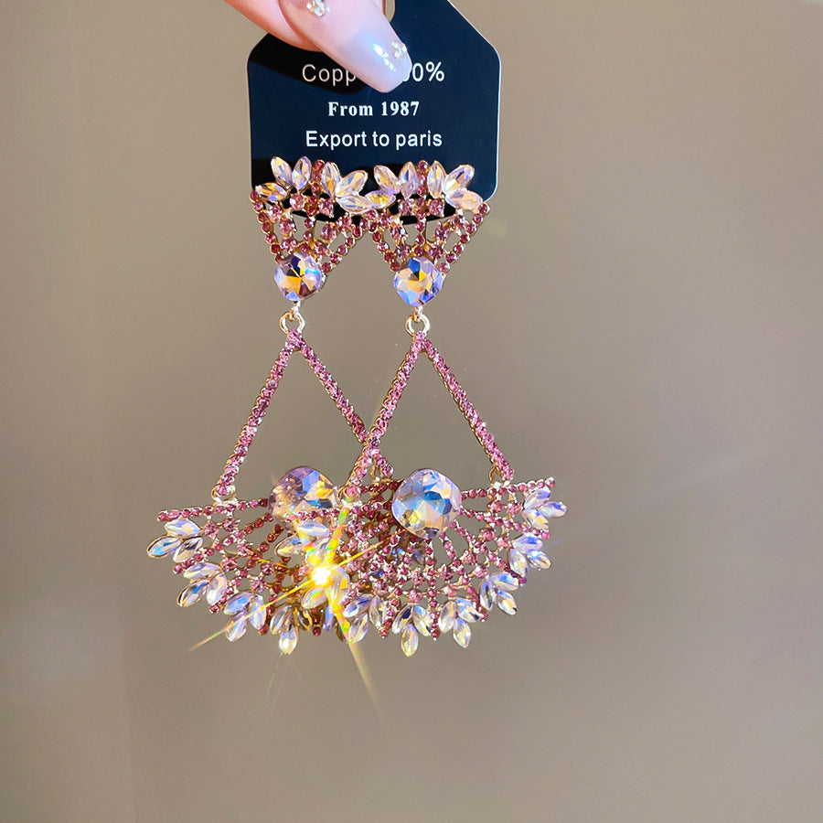 ER536 - Cloud Shaped Fan Dream Court Style Earrings