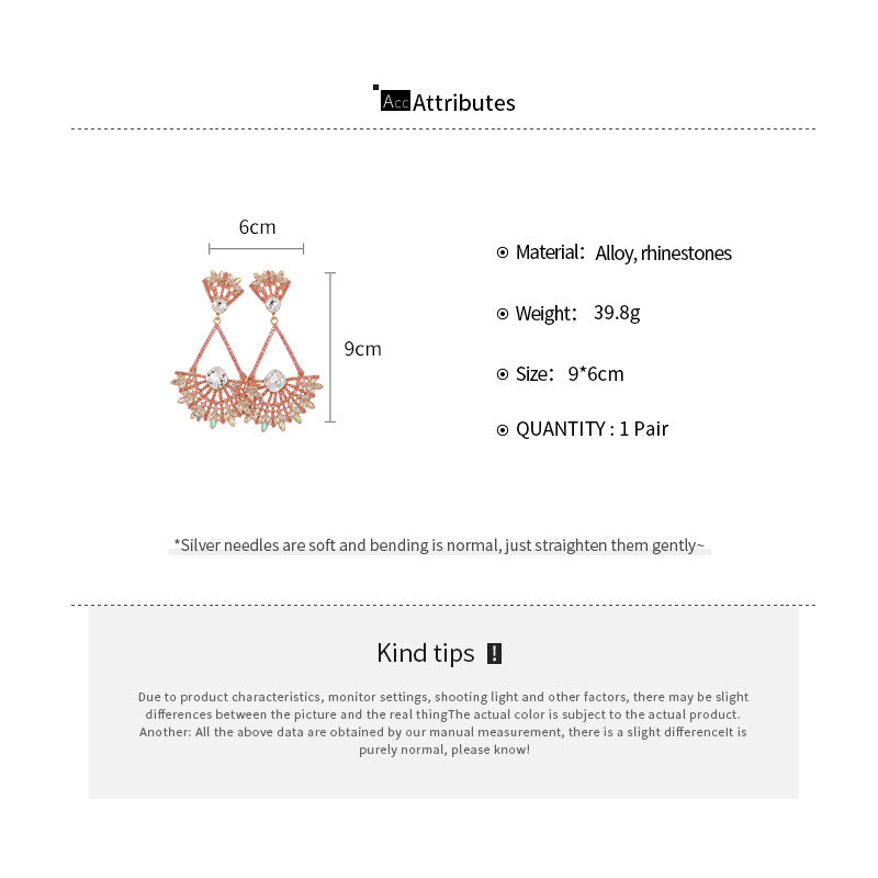 ER536 - Cloud Shaped Fan Dream Court Style Earrings