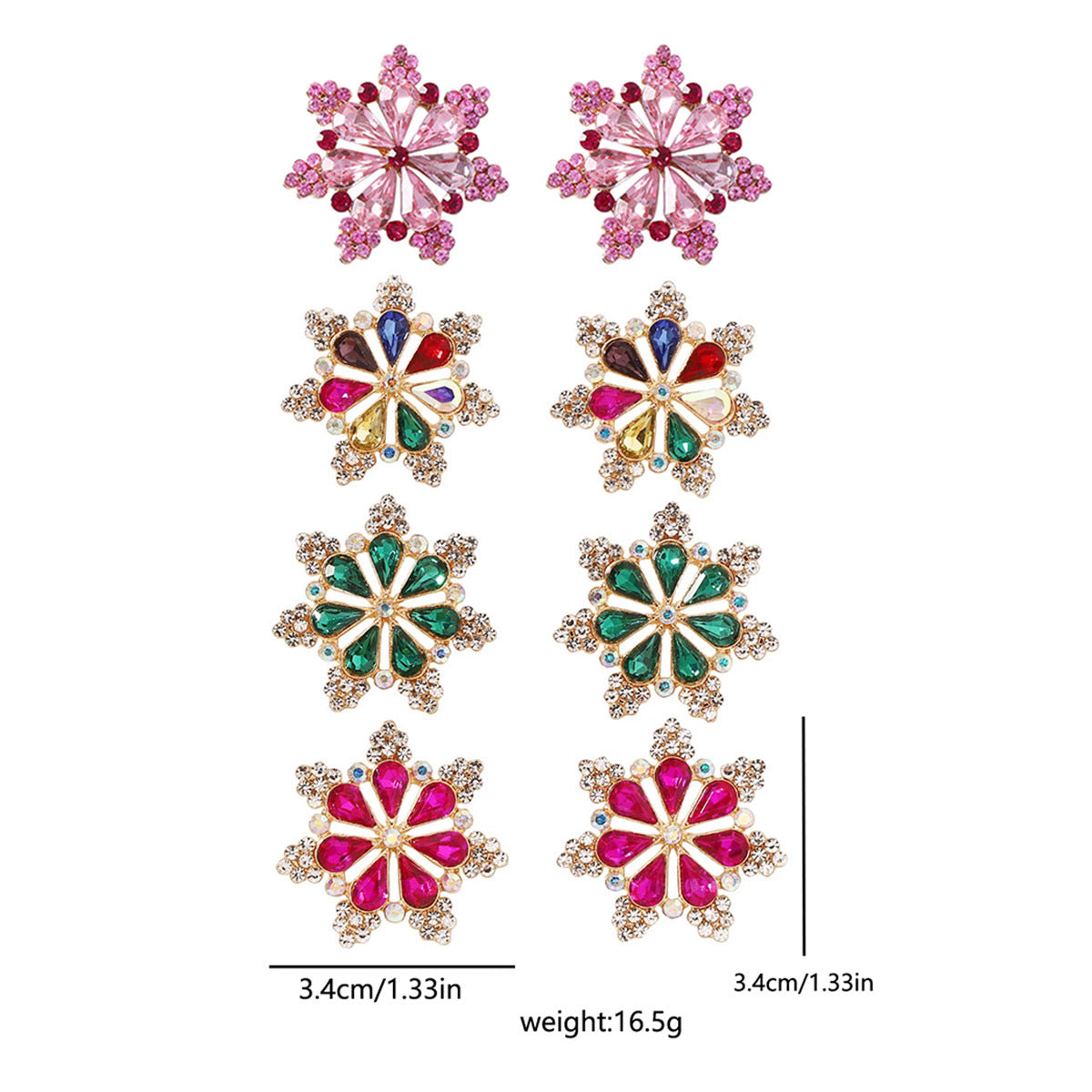 ER541 - Glamorous Rhinestone Earrings