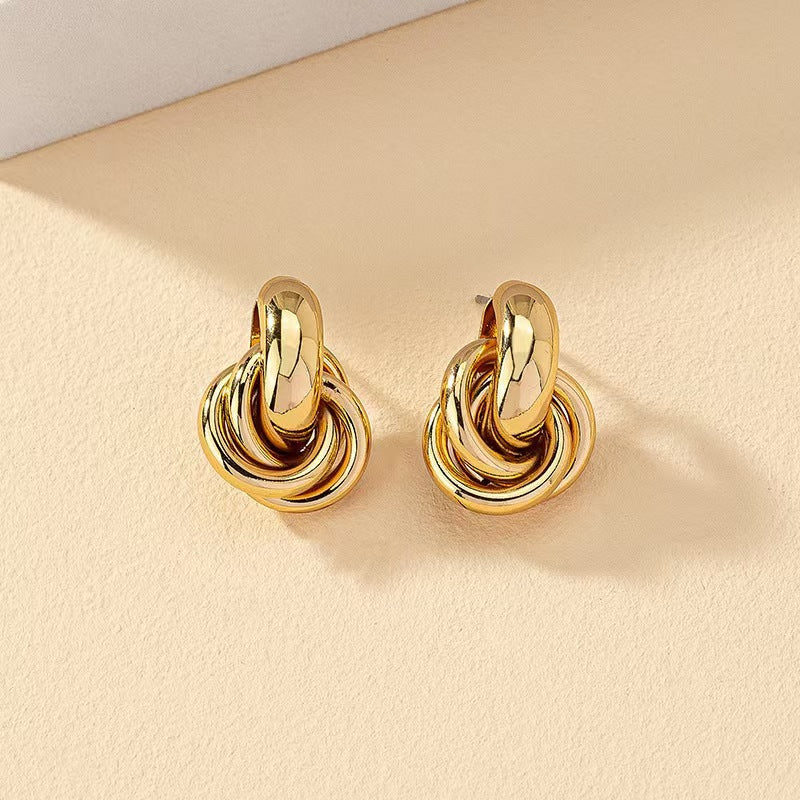 ER550 - Metal Geometric Stud Earrings