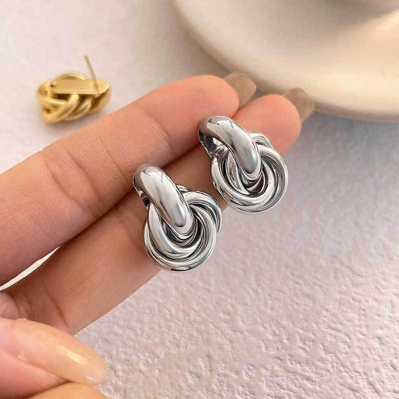 ER550 - Metal Geometric Stud Earrings