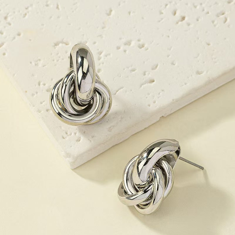ER550 - Metal Geometric Stud Earrings