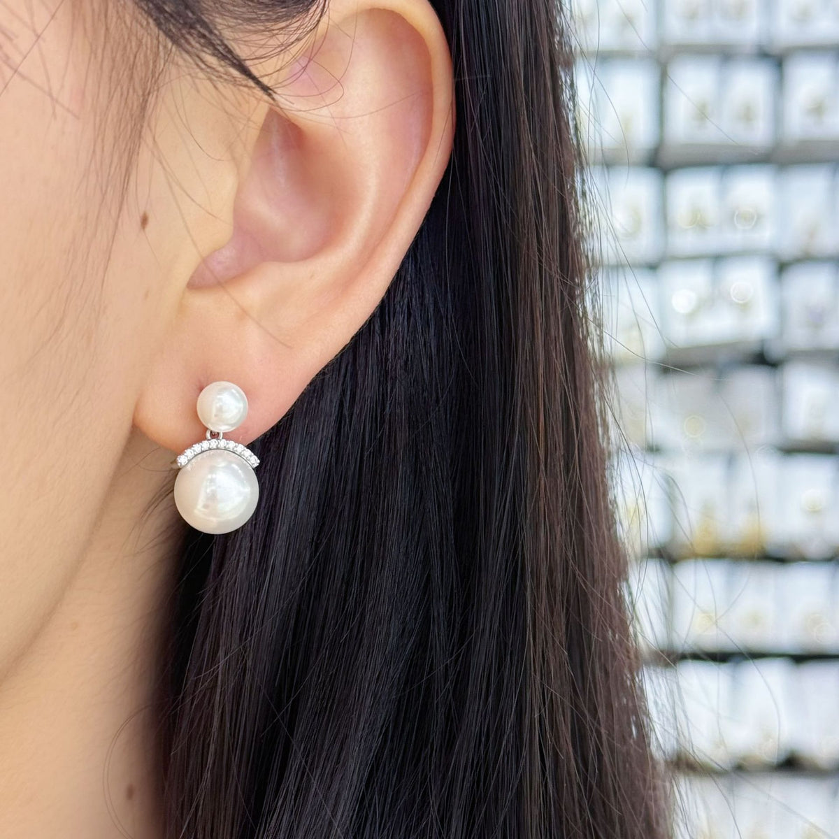ER561 - Double Pearl Earrings
