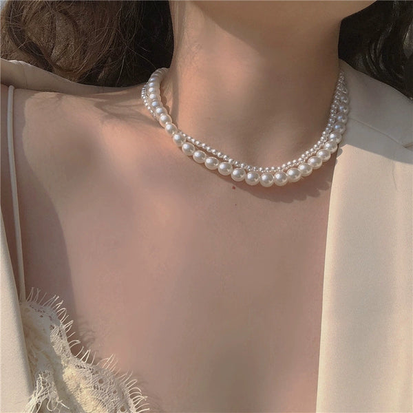 Elegant Double-Layer Pearl Necklace