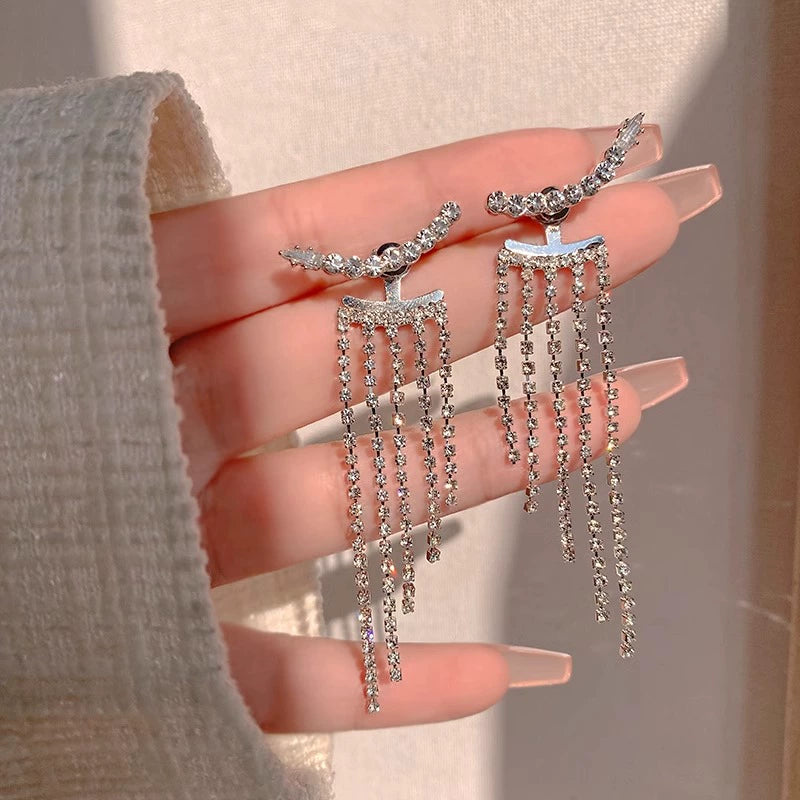 Elegant Rhinestone Dangle Earrings
