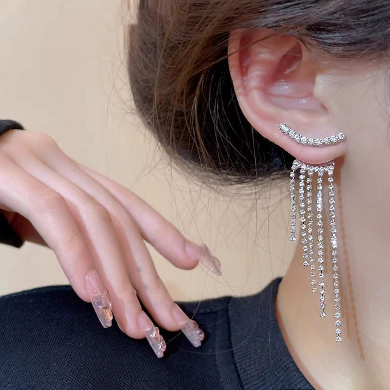 Elegant Rhinestone Dangle Earrings