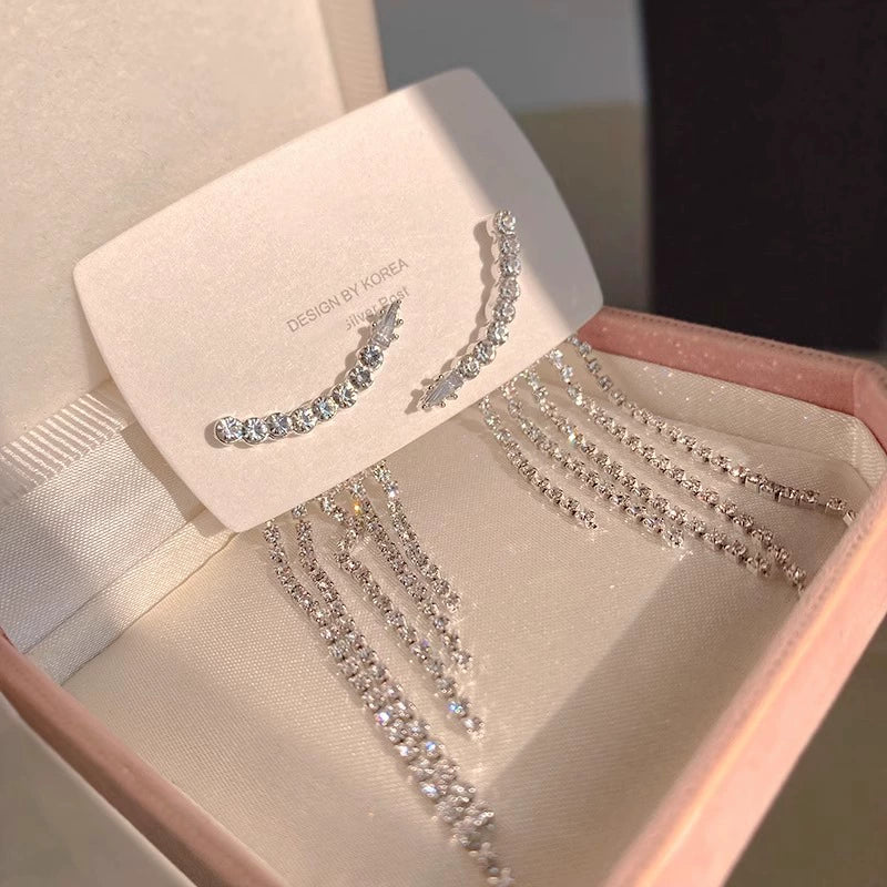 Elegant Rhinestone Dangle Earrings