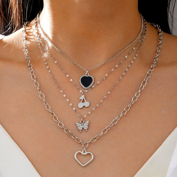 Elegant Silver-Tone Layered Necklace