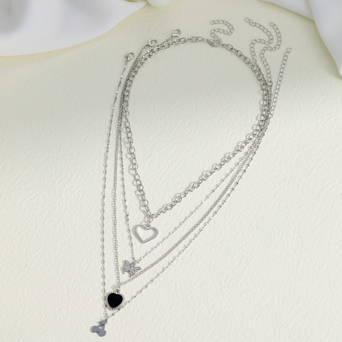 Elegant Silver-Tone Layered Necklace