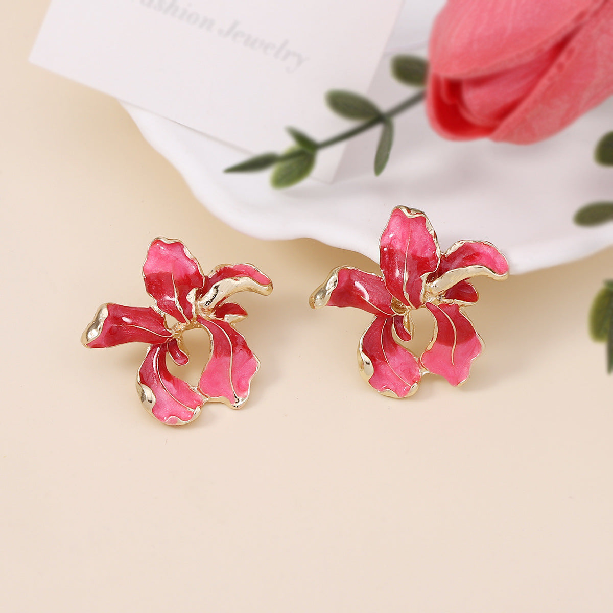 Enamel Vintage Earrings