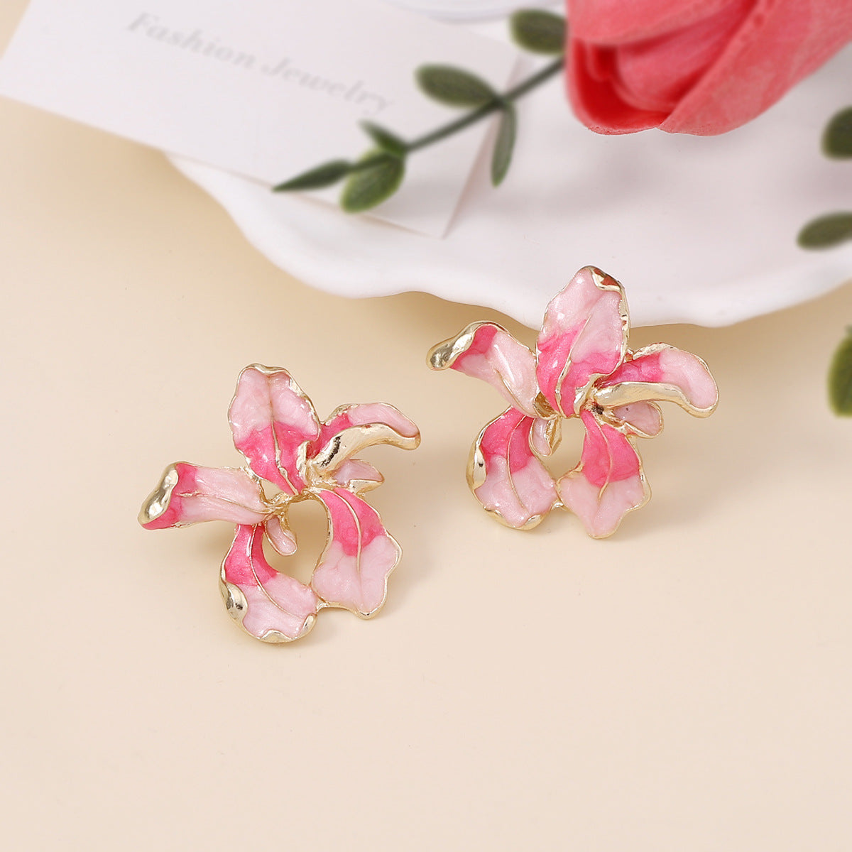 Enamel Vintage Earrings