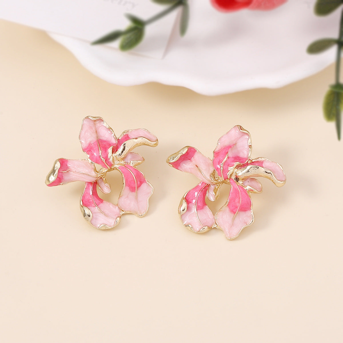 Enamel Vintage Earrings