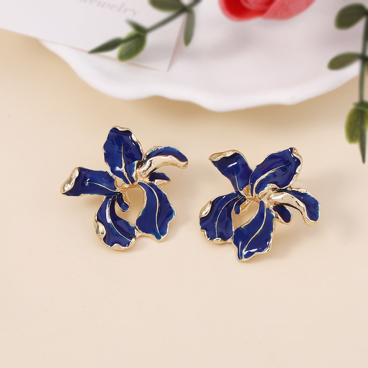 Enamel Vintage Earrings