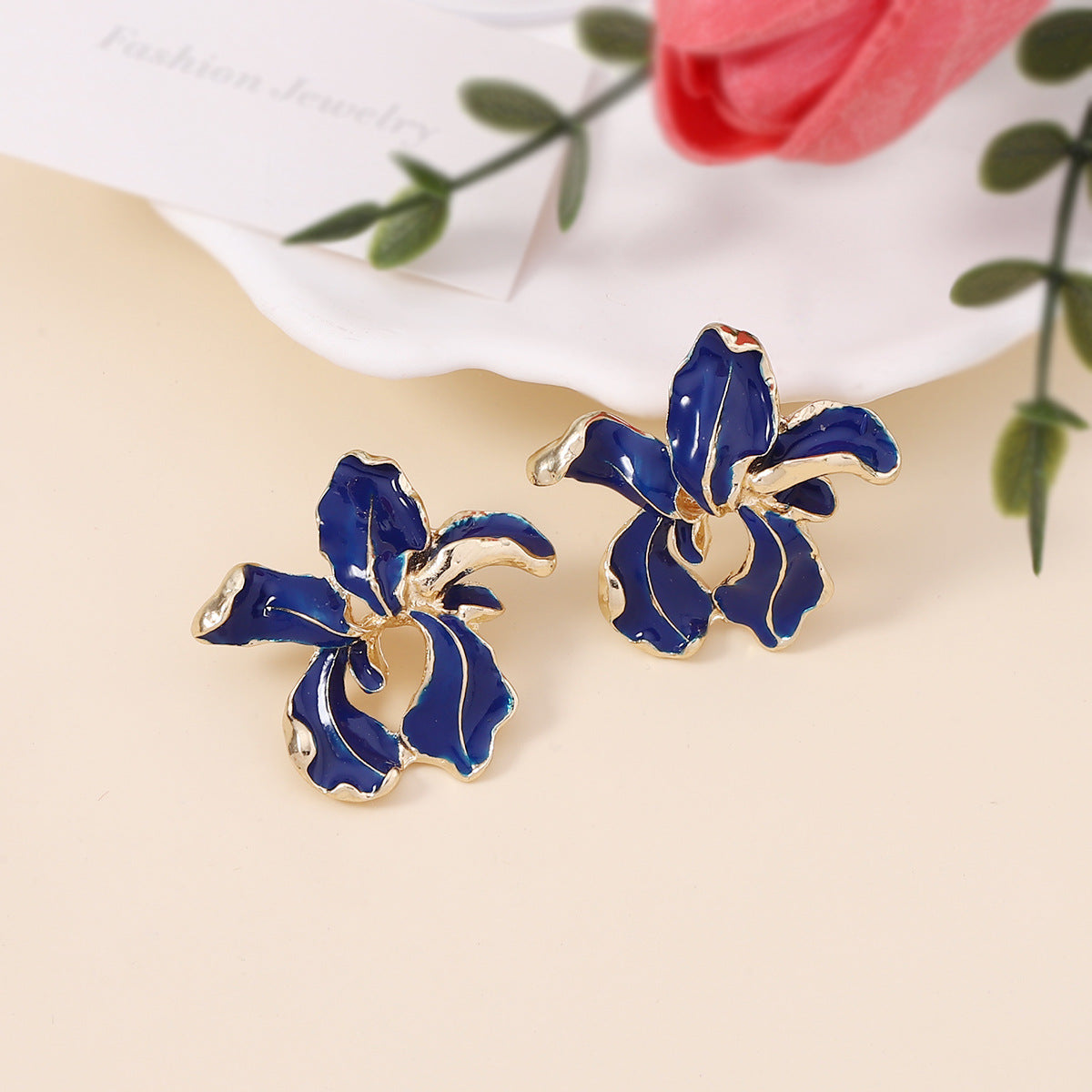 Enamel Vintage Earrings