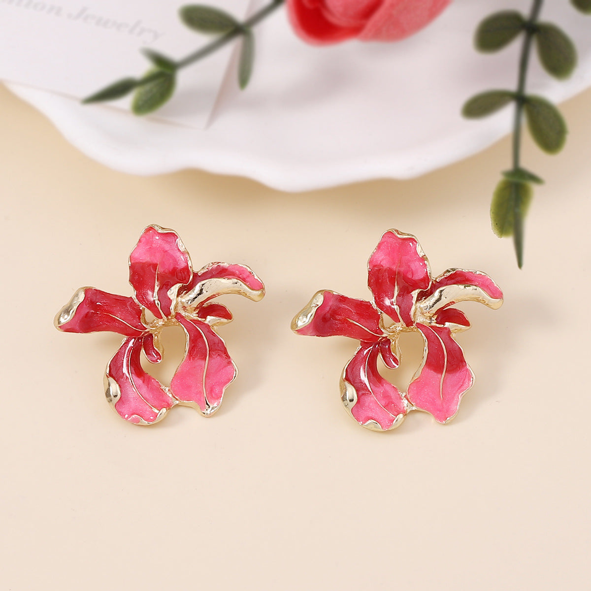 Enamel Vintage Earrings