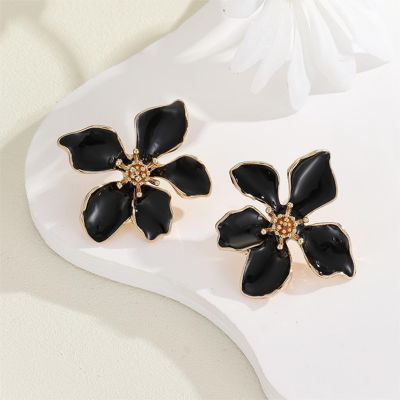 Explosions Fashion Oil Drop Flower Earrings