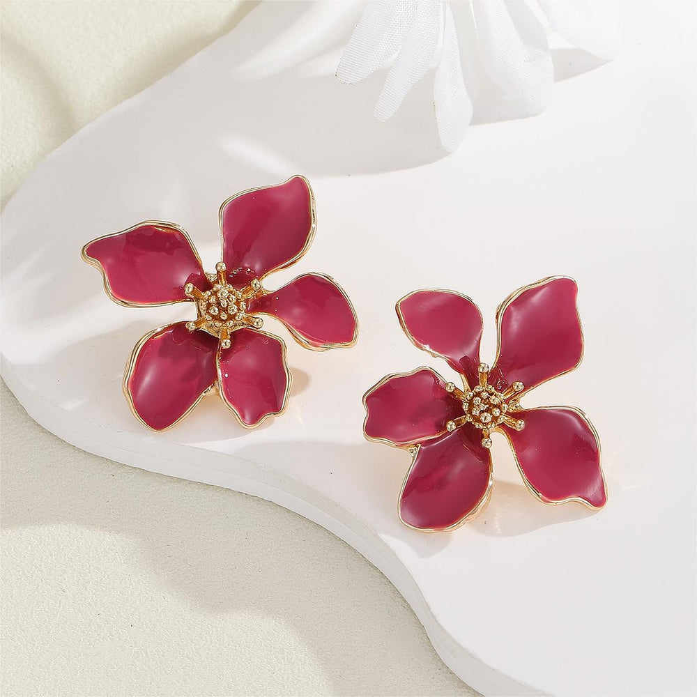 Explosions Fashion Oil Drop Flower Earrings