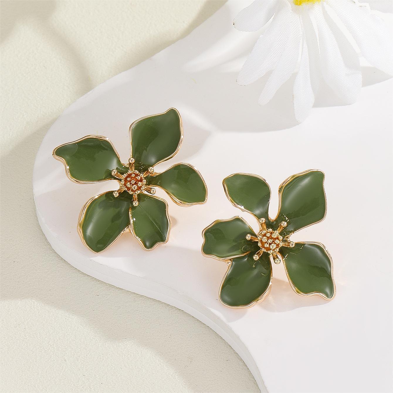 Explosions Fashion Oil Drop Flower Earrings