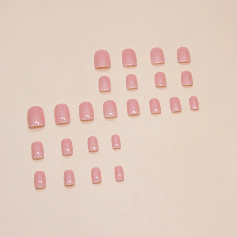Pure Light Pink Fake Nails  - 24Pcs
